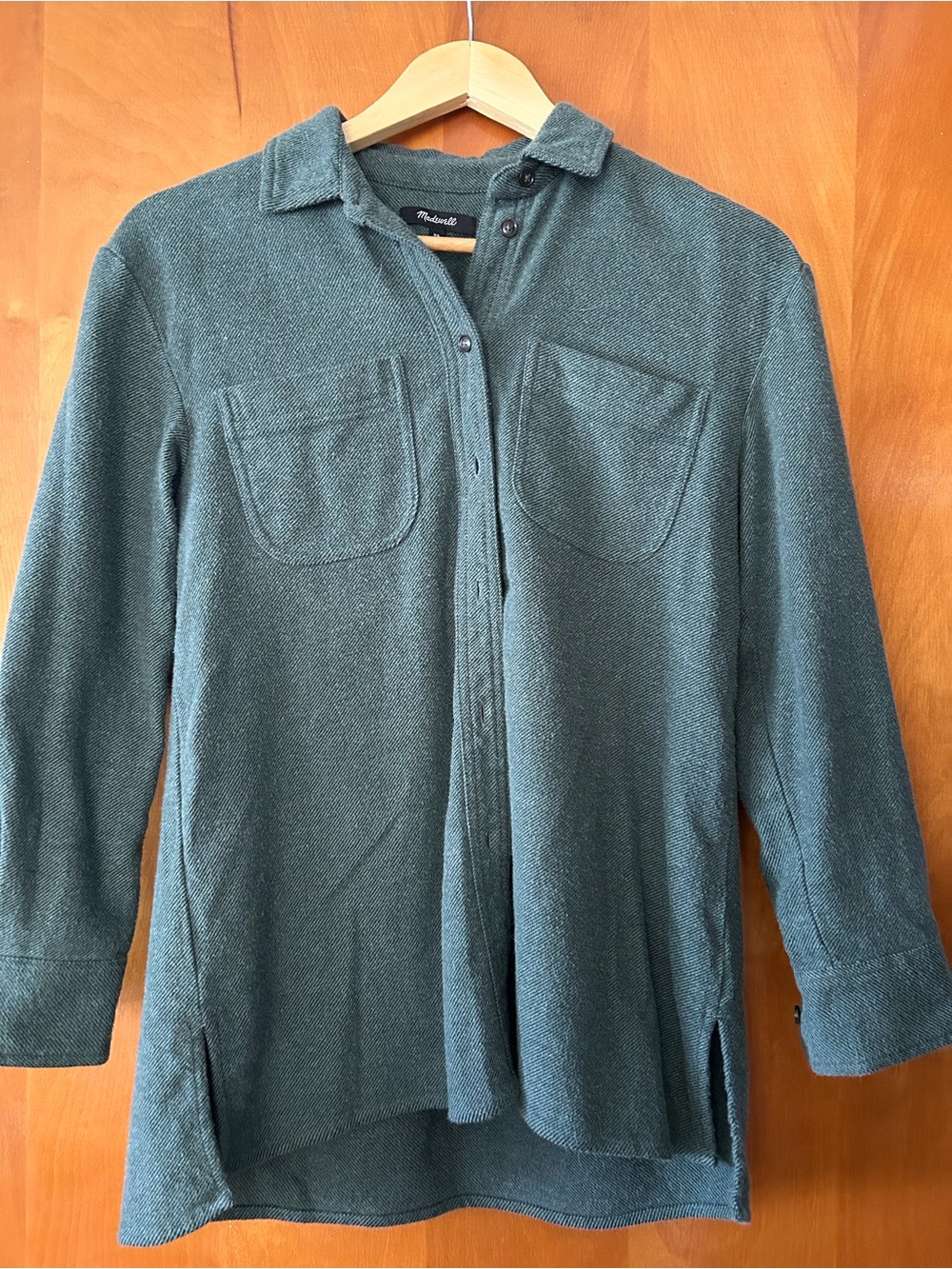 Madewell Green Button-Down Shirt